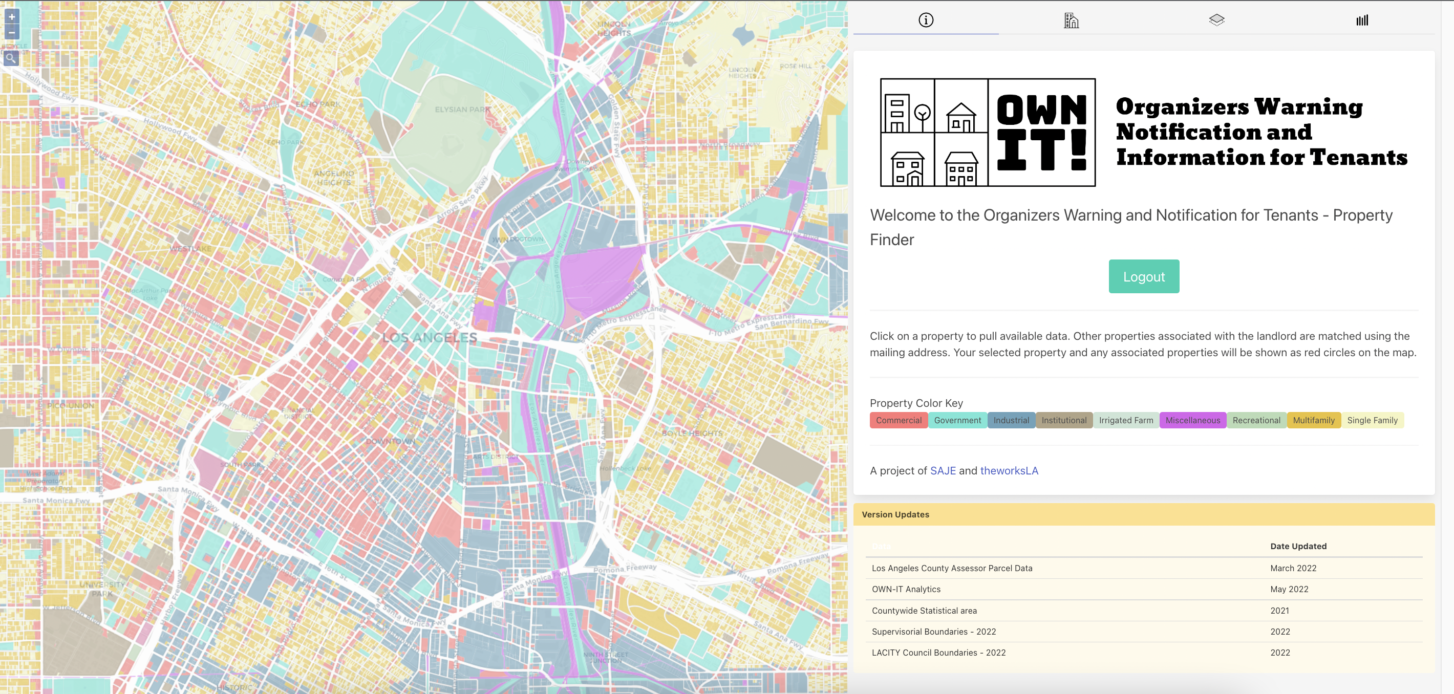 SAJE’s Updated OWN-IT! App Connects Tenants and Housing Justice Activists with Property Info / OWN-IT! actualizado de SAJE! La Aplicación Conecta a Los Inquilines y Activistas de Justicia de Vivienda con Información de La Propiedad